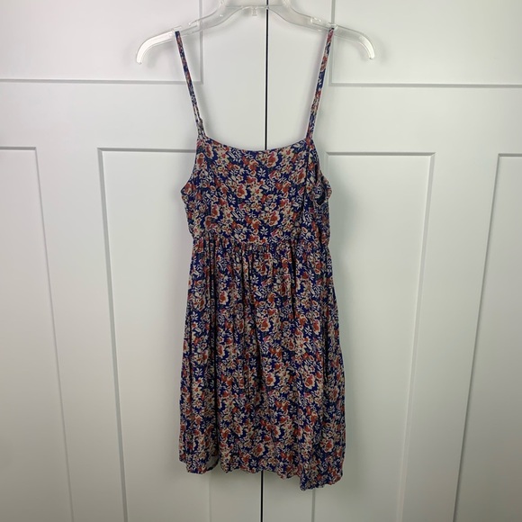 Natural Life Bailey Mini Dress LARGE Boho Hippie Floral Smocked Cottagecore - Picture 2 of 7